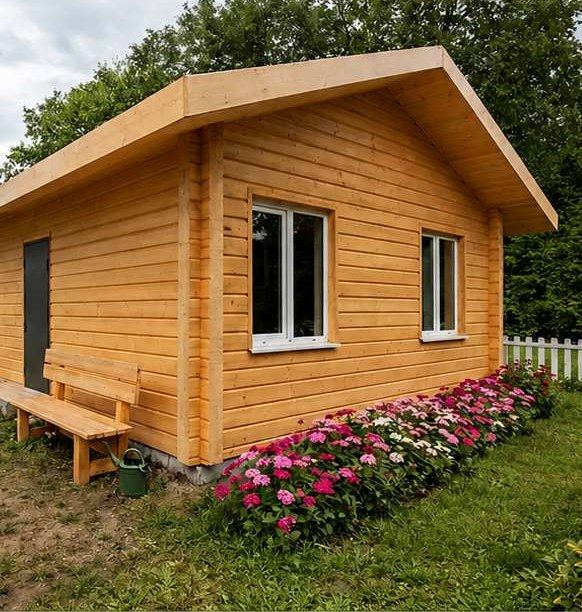 Проект #005 — дом из бруса 49 м², фото фасада