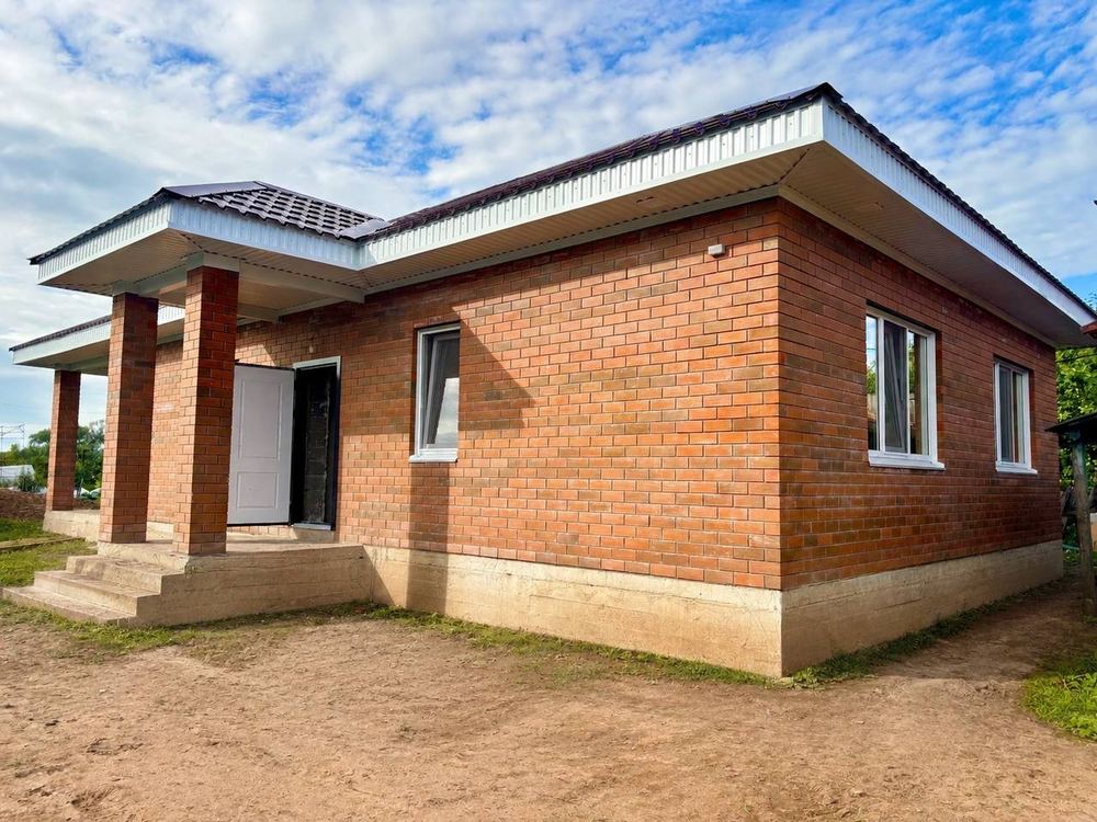 Дом с облицовкой кирпичом — 141 м² — построен СК «Свой Дом», Уфа